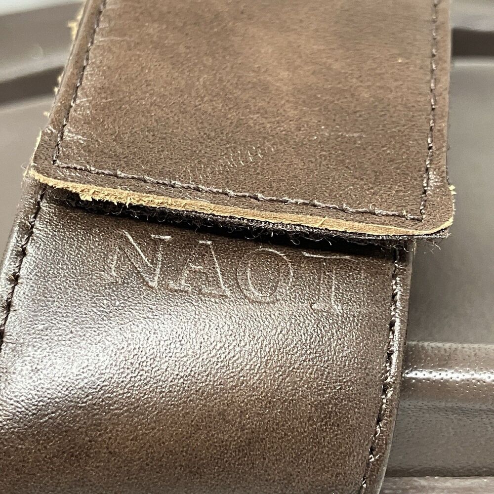 Naot Maldive Sandals Mens 13 Brown Leather Comfort Slides Comfort Strappy Summer - Picture 10 of 14